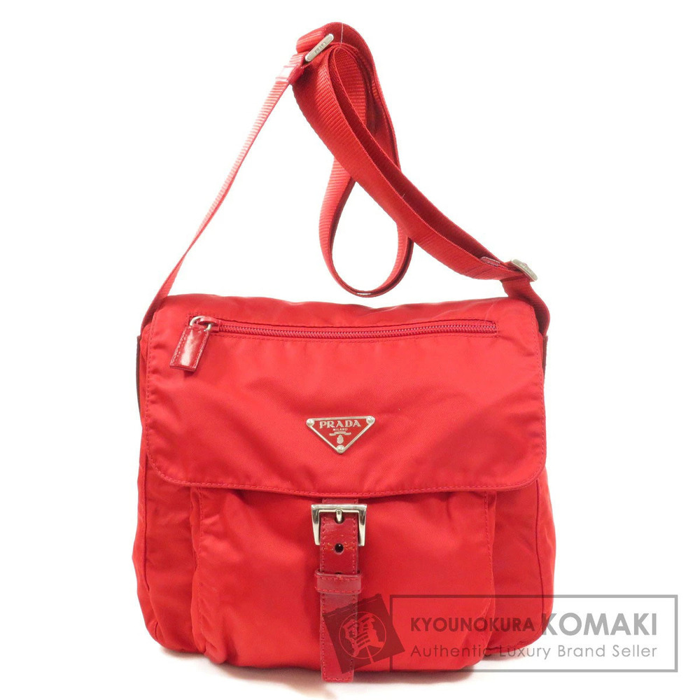 Prada Tessuto Messenger Crossbody Bag Red